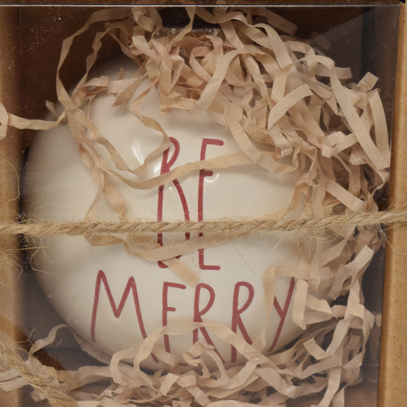 Rae Dunn Ornament Eat Drink Be Merry Christmas Tre New Gift Set Holidays Festive - Picture 4 of 8